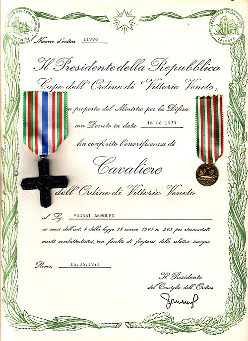 Orders, decorations, and medals of Italy